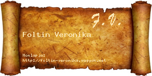Foltin Veronika névjegykártya